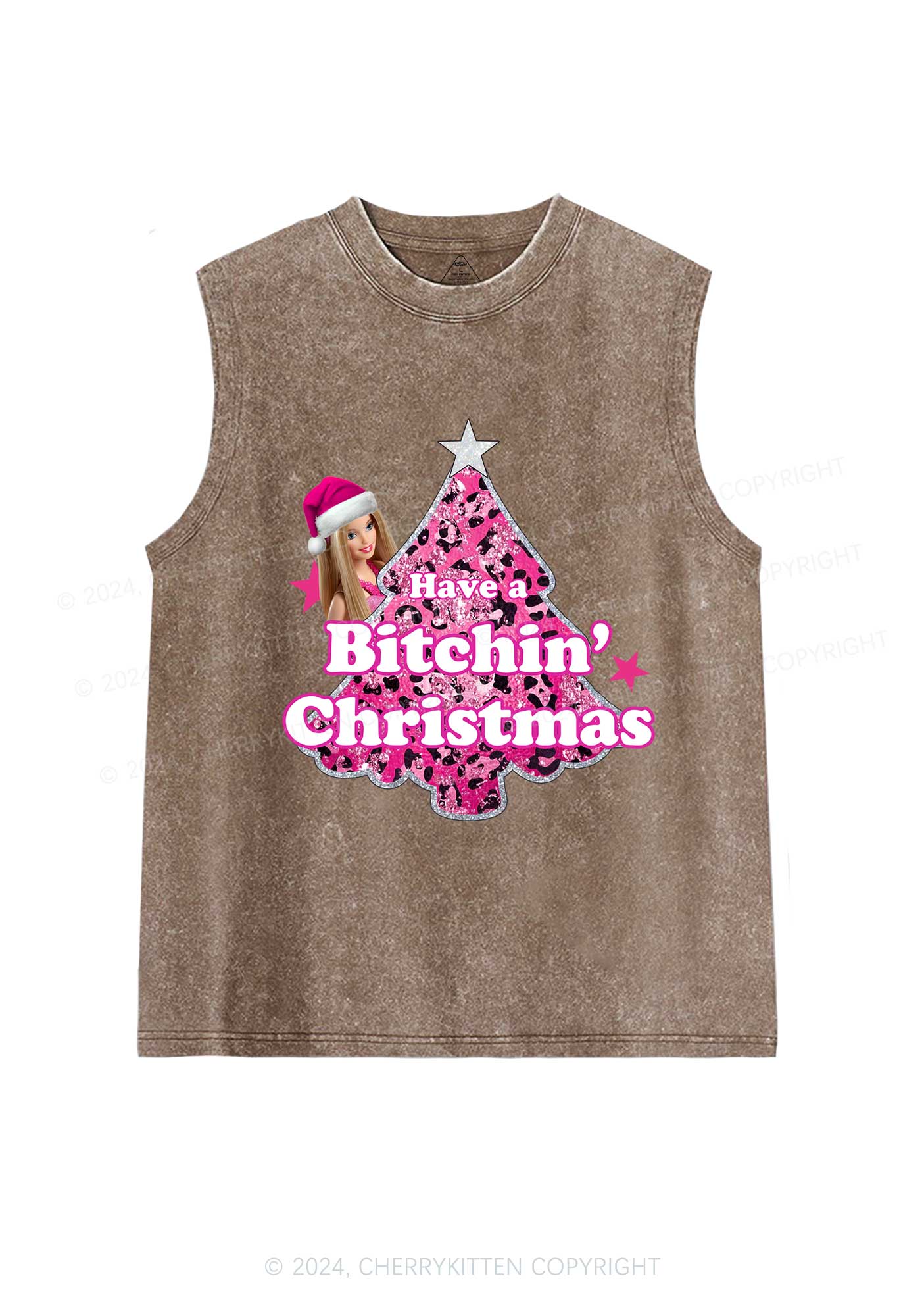 Christmas Bxxchin Y2K Washed Tank Cherrykitten