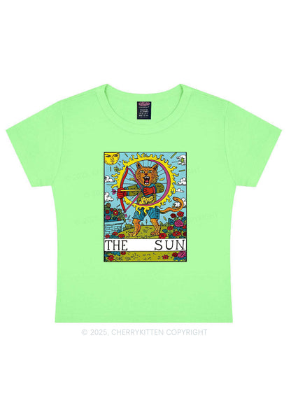 The Sun Cat Y2K Baby Tee Cherrykitten