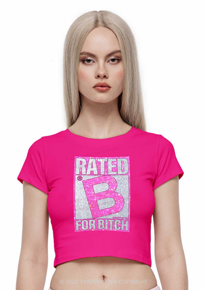 Rated For Bxxch Y2K Baby Tee Cherrykitten