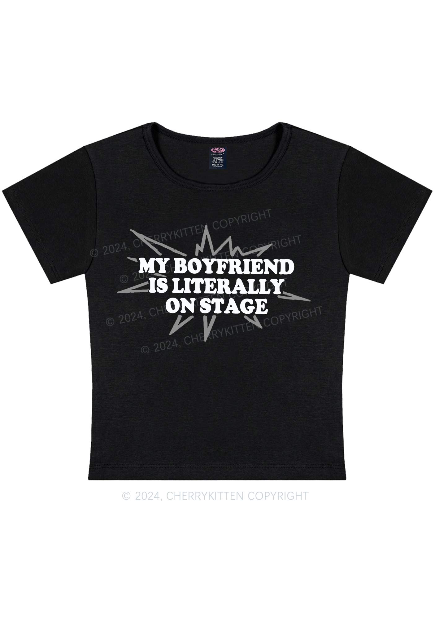 My Boyfriend On Stage Y2K Baby Tee Cherrykitten