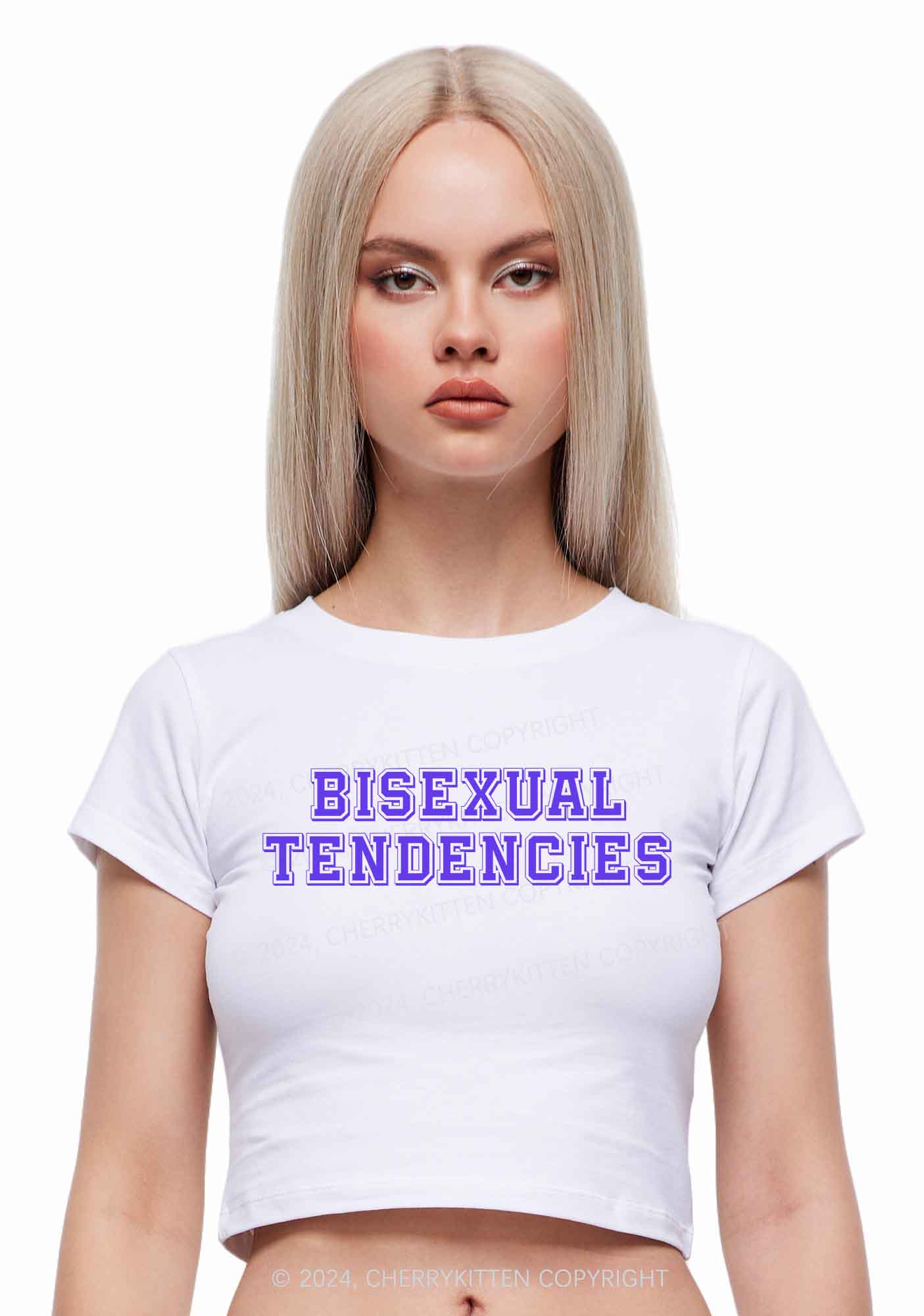 Bisexual Tendencies Y2K Baby Tee Cherrykitten