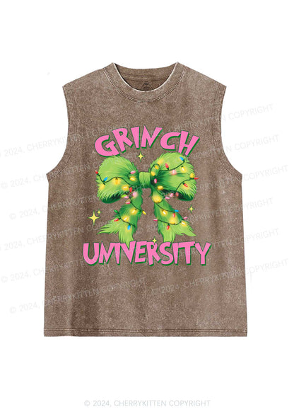 Christmas Green University Y2K Washed Tank Cherrykitten