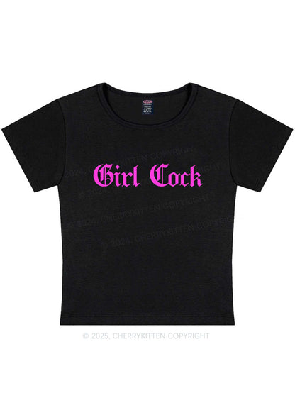 Girl Cock Y2K Baby Tee Cherrykitten