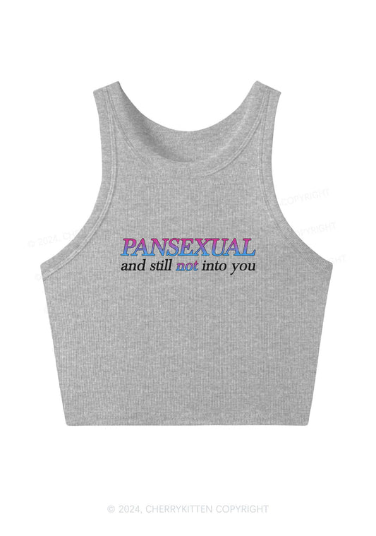 Pansexual Still Not Into You Y2K Crop Tank Top Cherrykitten