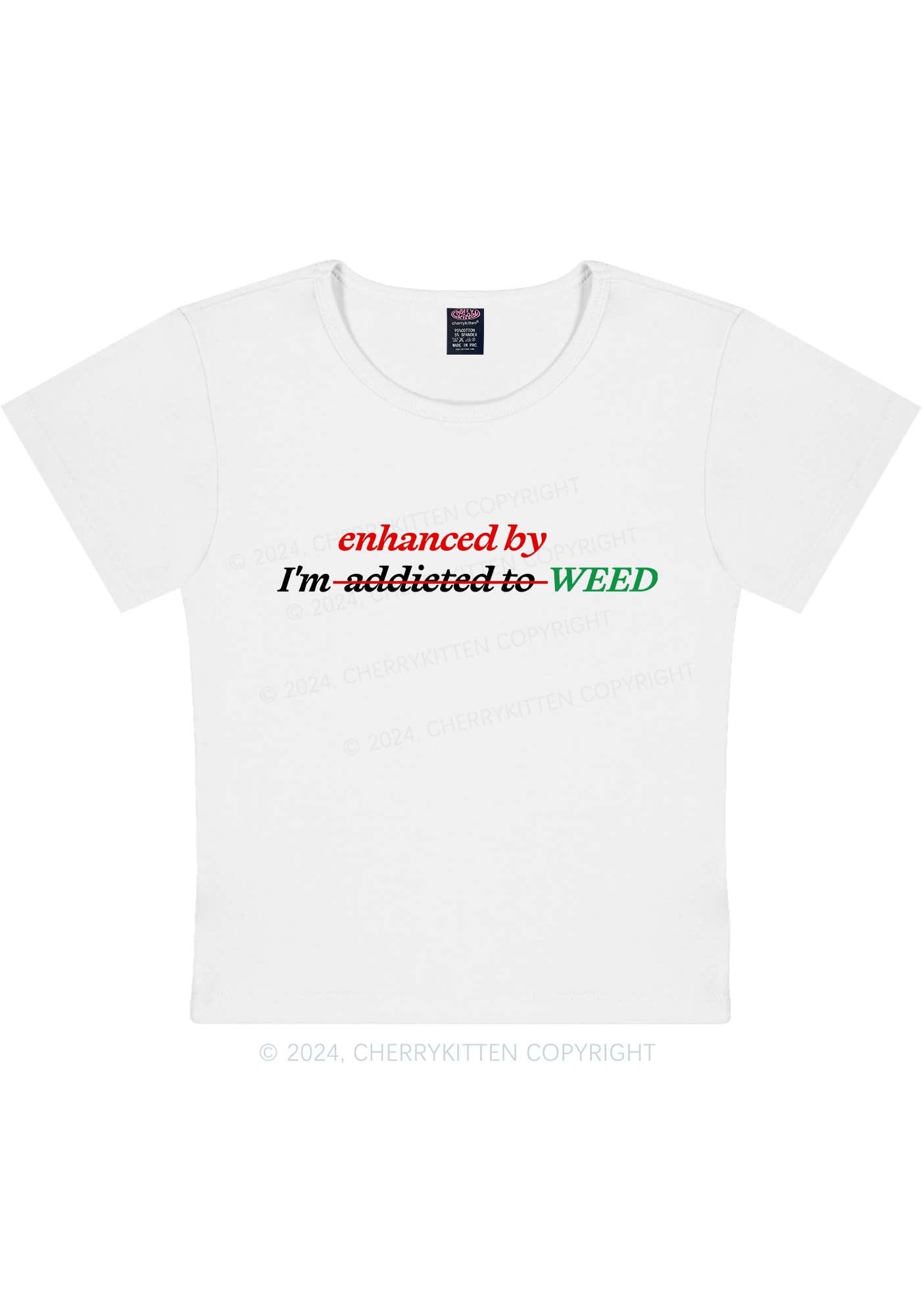 Enhanced By Wxxd Y2K Baby Tee Cherrykitten