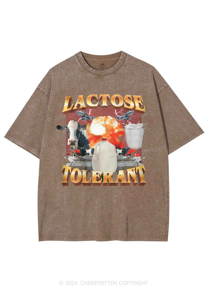 Retro Milk Lactose Tolerant Y2K Washed Tee Cherrykitten