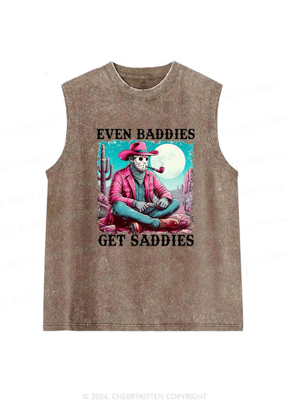 Halloween Baddies Cowboy Y2K Washed Tank Cherrykitten