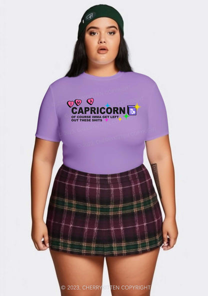 Curvy I'm A Capricorn Y2K Baby Tee Cherrykitten