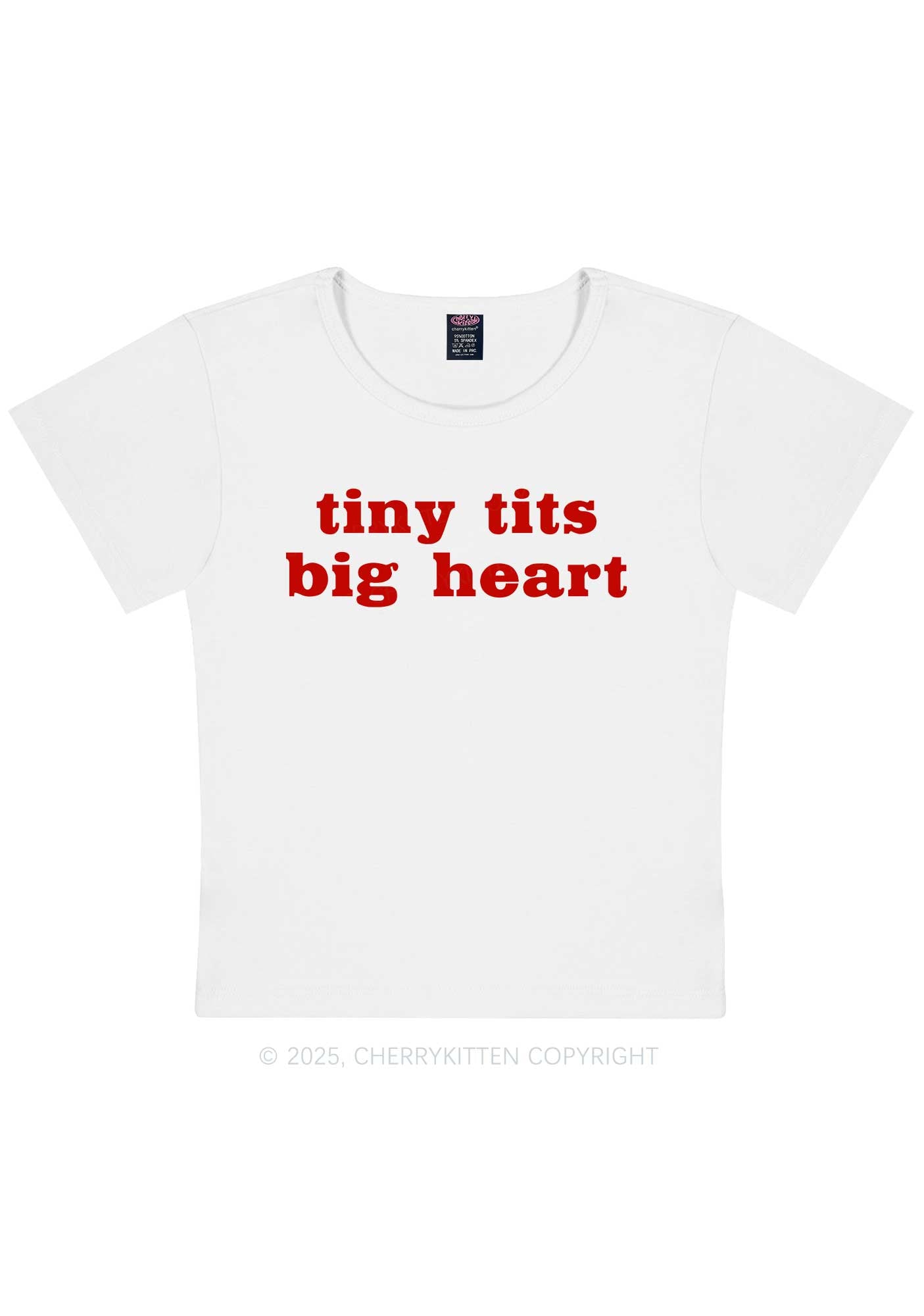 Tiny Txts Big Heart Y2K Baby Tee Cherrykitten