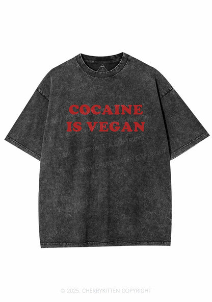 Cola Is Vegan Y2K Washed Tee Cherrykitten