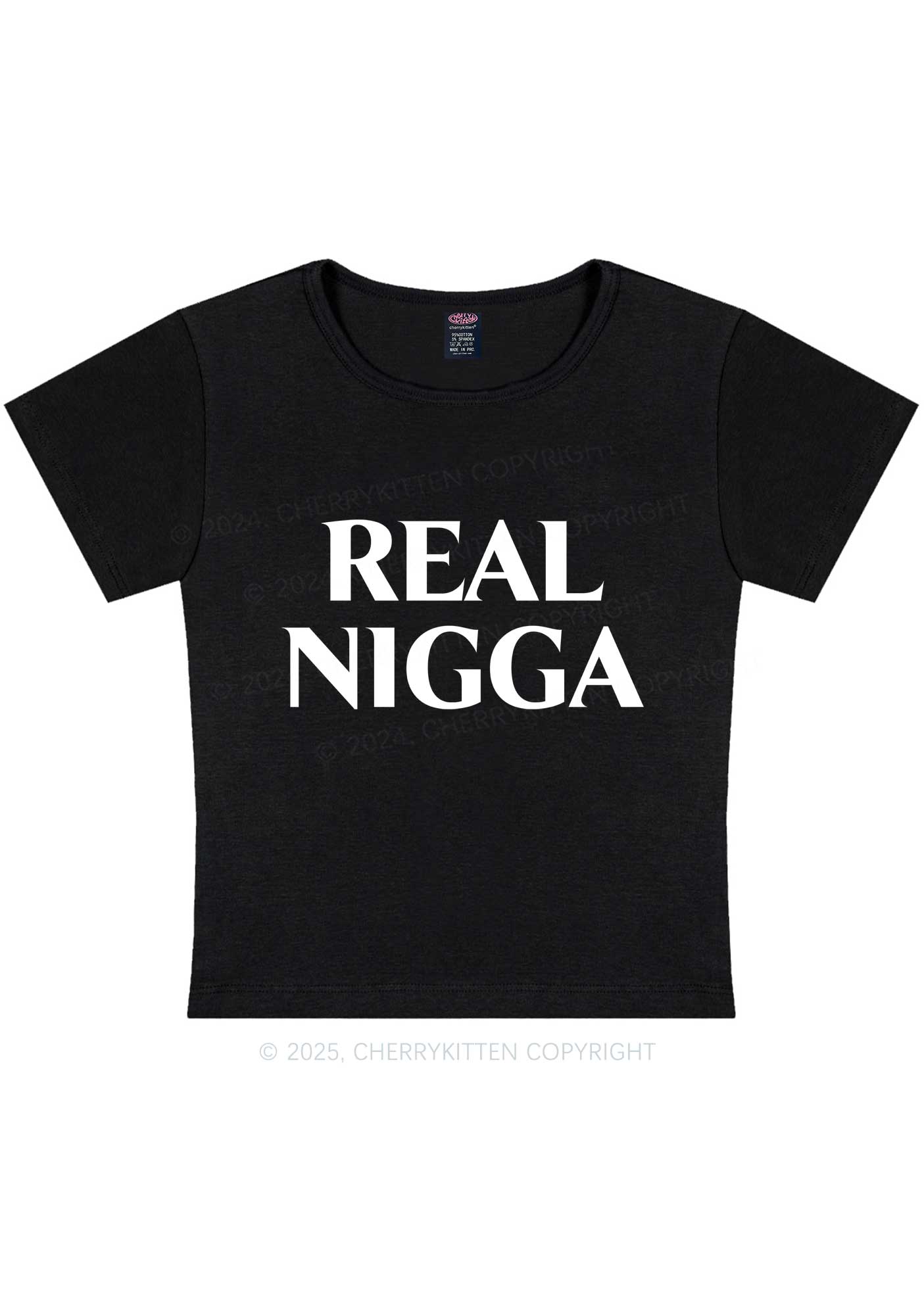 Real Nigga Y2K Baby Tee Cherrykitten