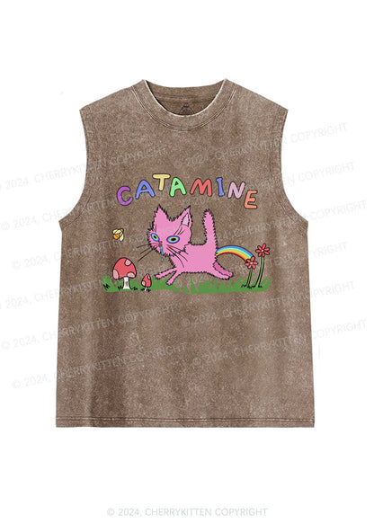 Catamine Y2K Washed Tank Cherrykitten