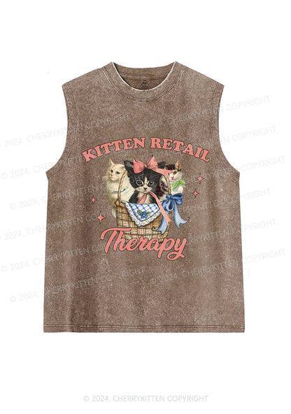 Kitten Retail Therapy Y2K Washed Tank Cherrykitten