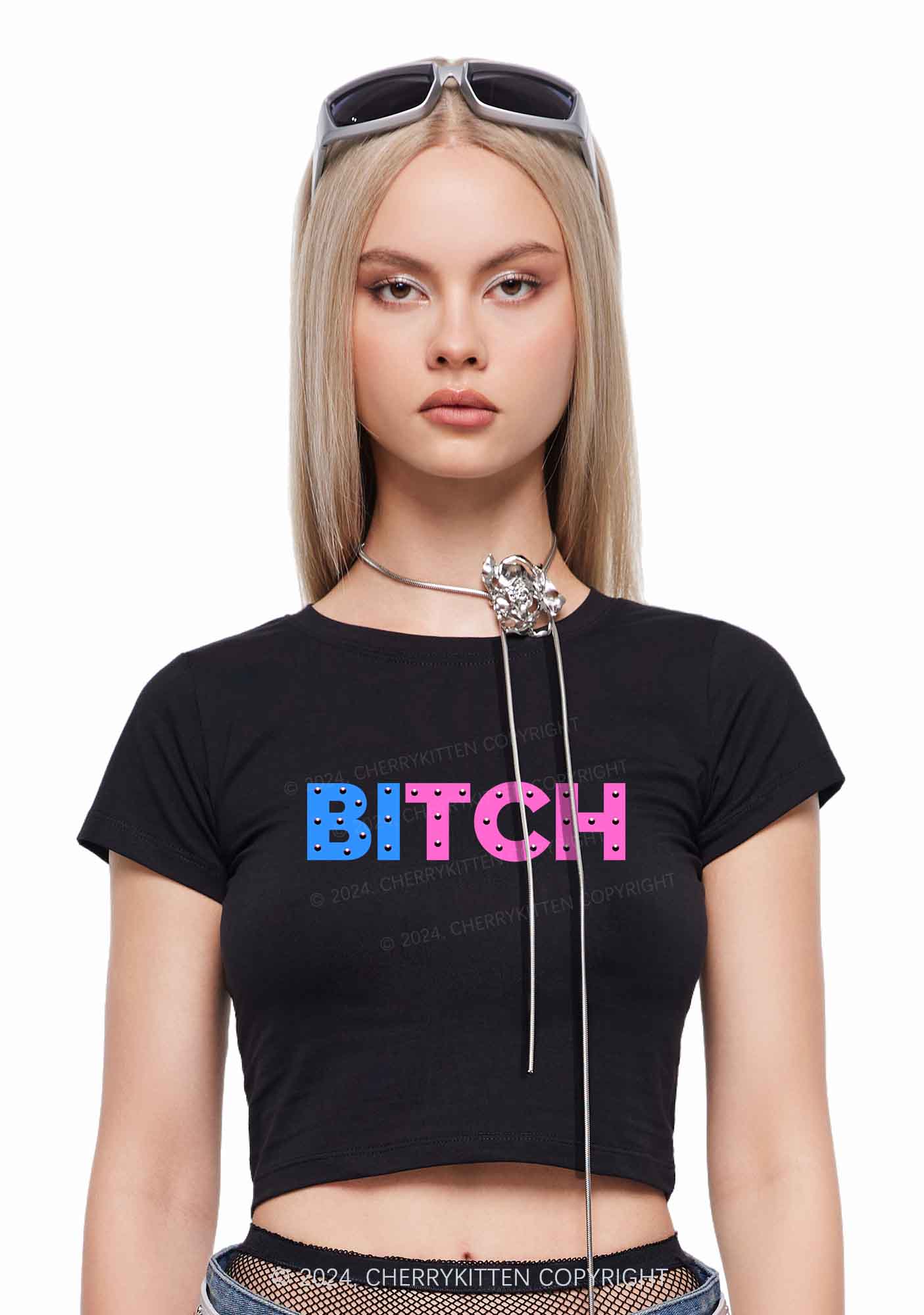 Bisexual Bixxh Y2K Baby Tee Cherrykitten