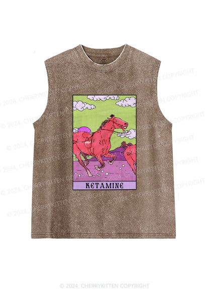 Red Horse Y2K Washed Tank Cherrykitten