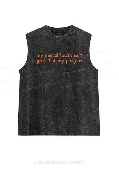 Great Mental Health Y2K Washed Tank Cherrykitten