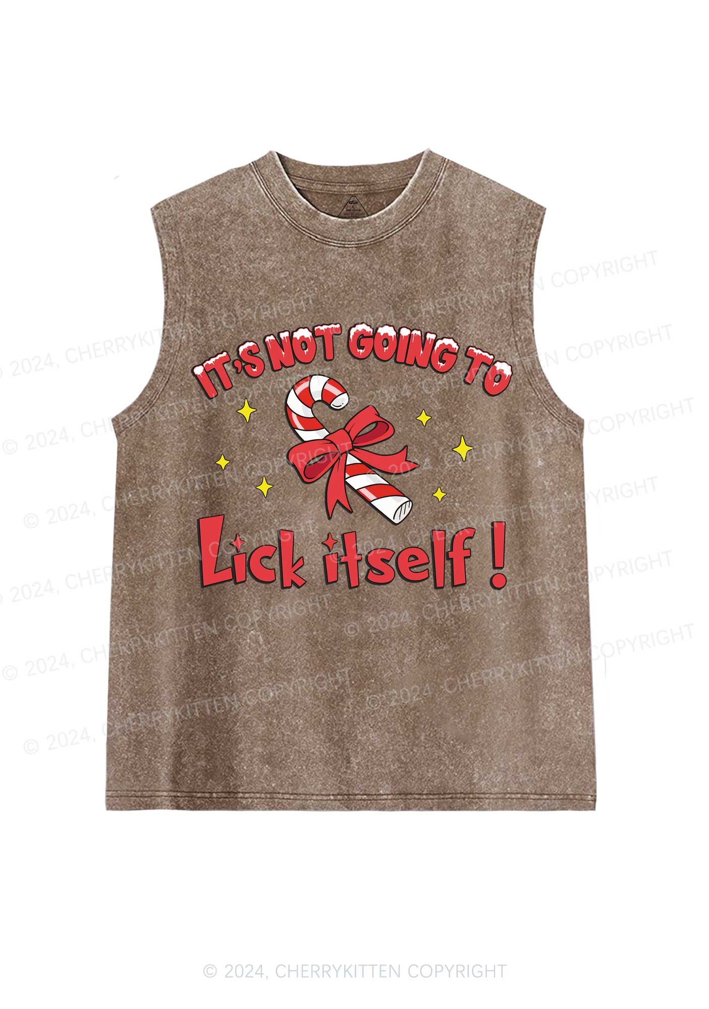 Christmas Lick Itself Y2K Washed Tank Cherrykitten