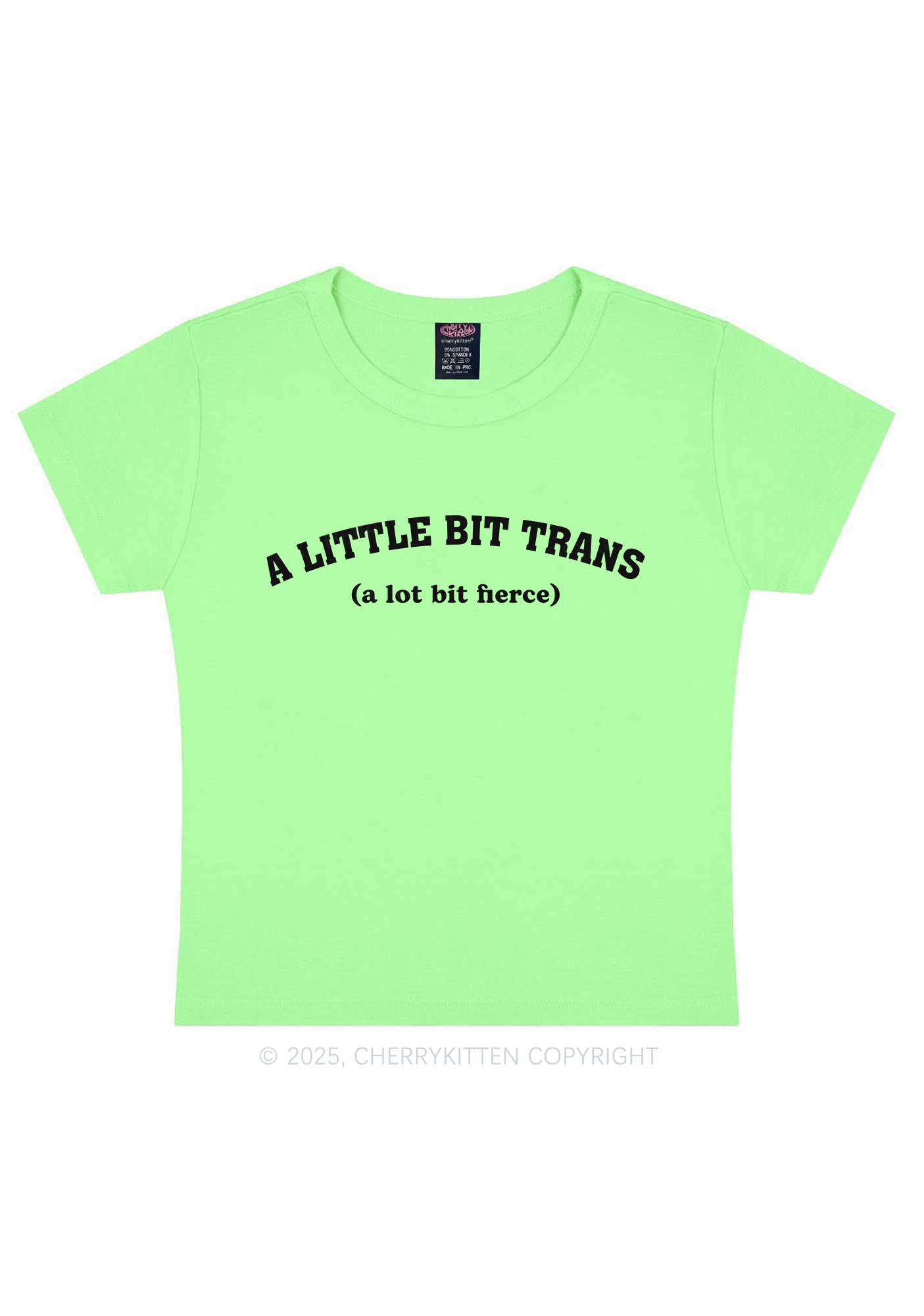 A Little Bit Trans Y2K Baby Tee Cherrykitten