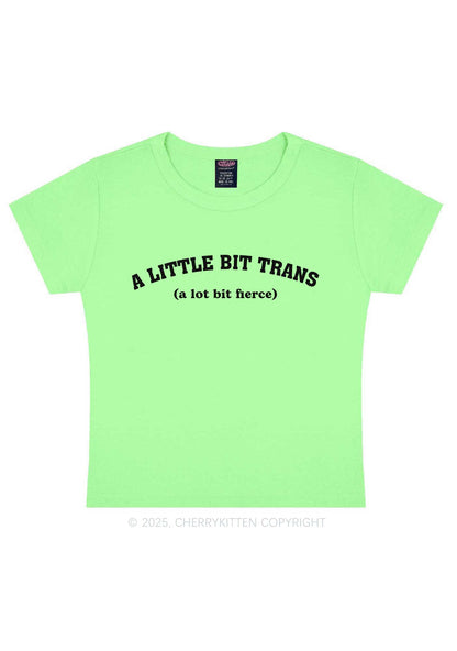 A Little Bit Trans Y2K Baby Tee Cherrykitten