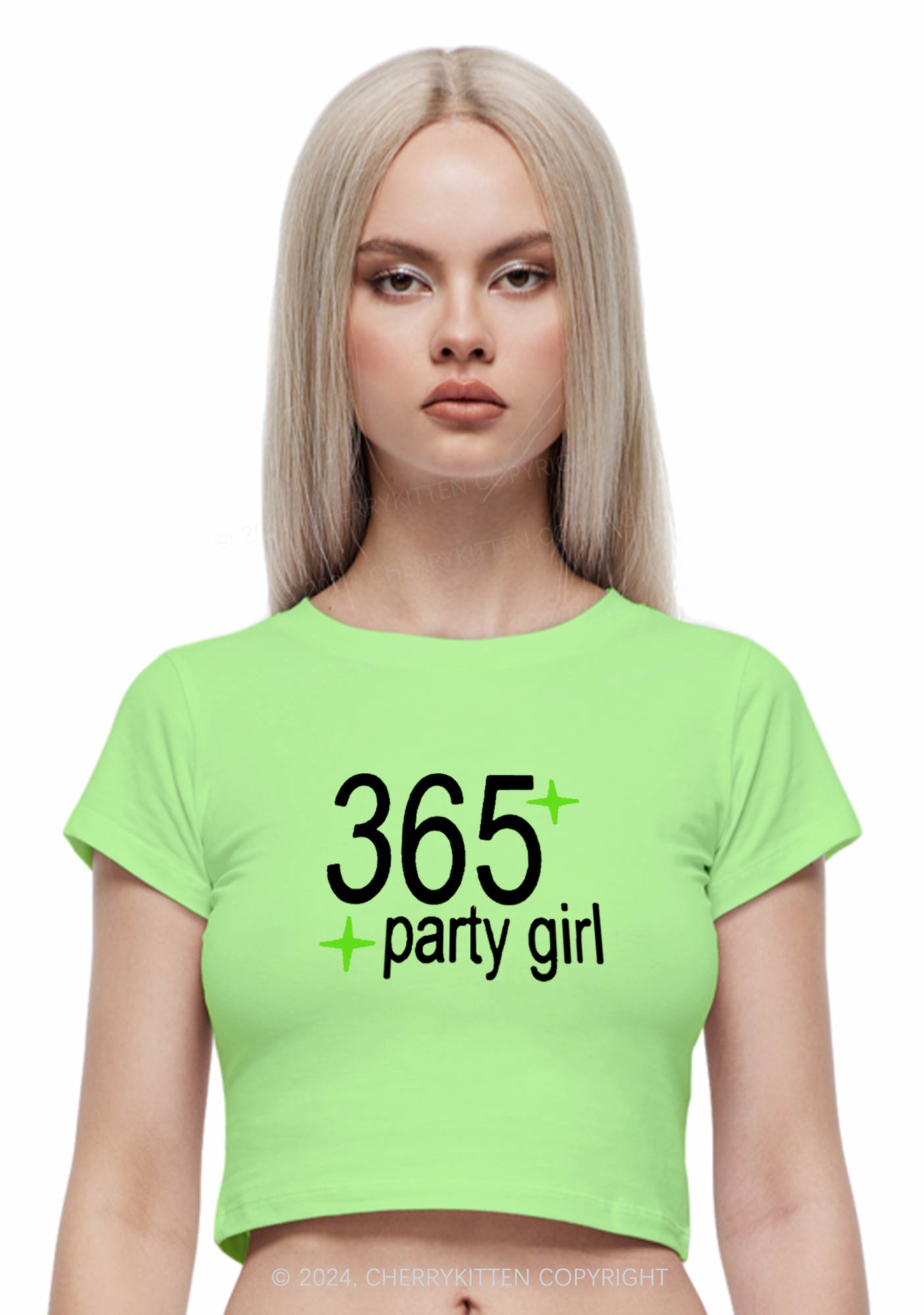 Party Girl Y2K Baby Tee Cherrykitten