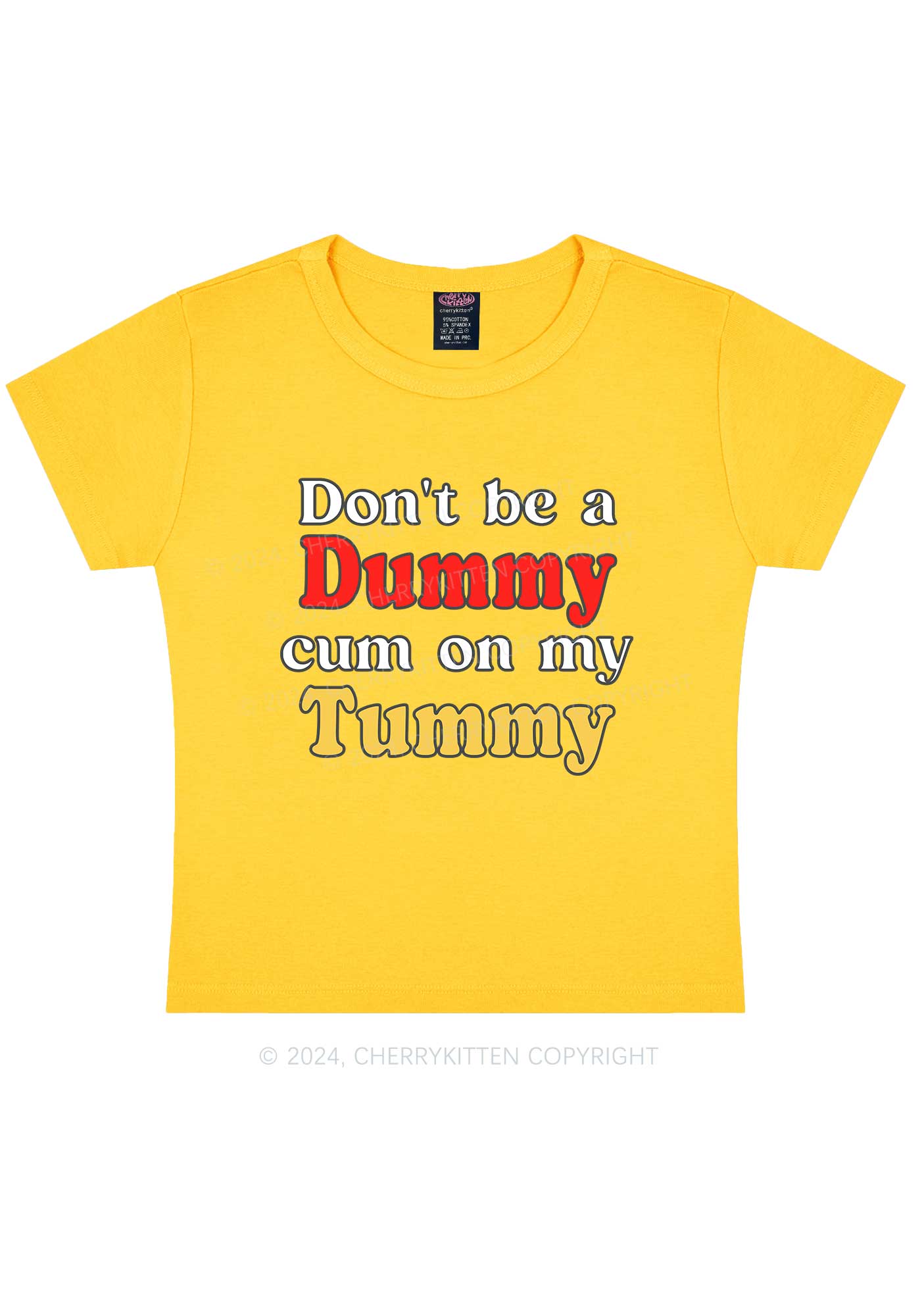 Dont Be A Dummy Y2K Baby Tee Cherrykitten