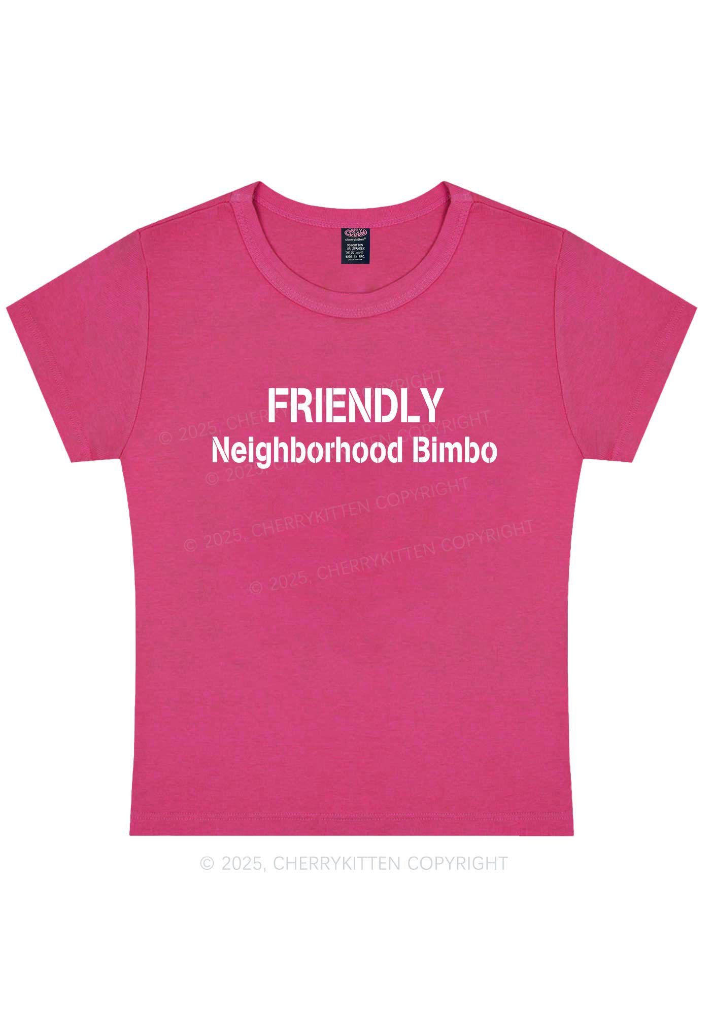 Friendly Neighborhood Bimbo Y2K Baby Tee Cherrykitten