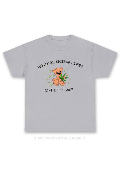 Who' Ruining Life Y2K Chunky Shirt Cherrykitten