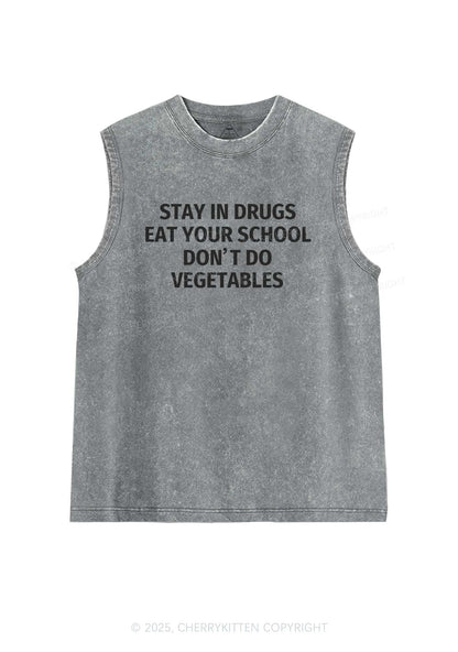 Stay In Drxgs Y2K Washed Tank Cherrykitten