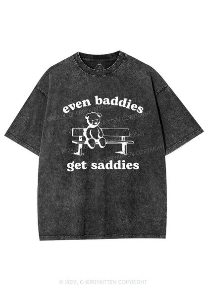 Saddies Bear Y2K Washed Tee Cherrykitten