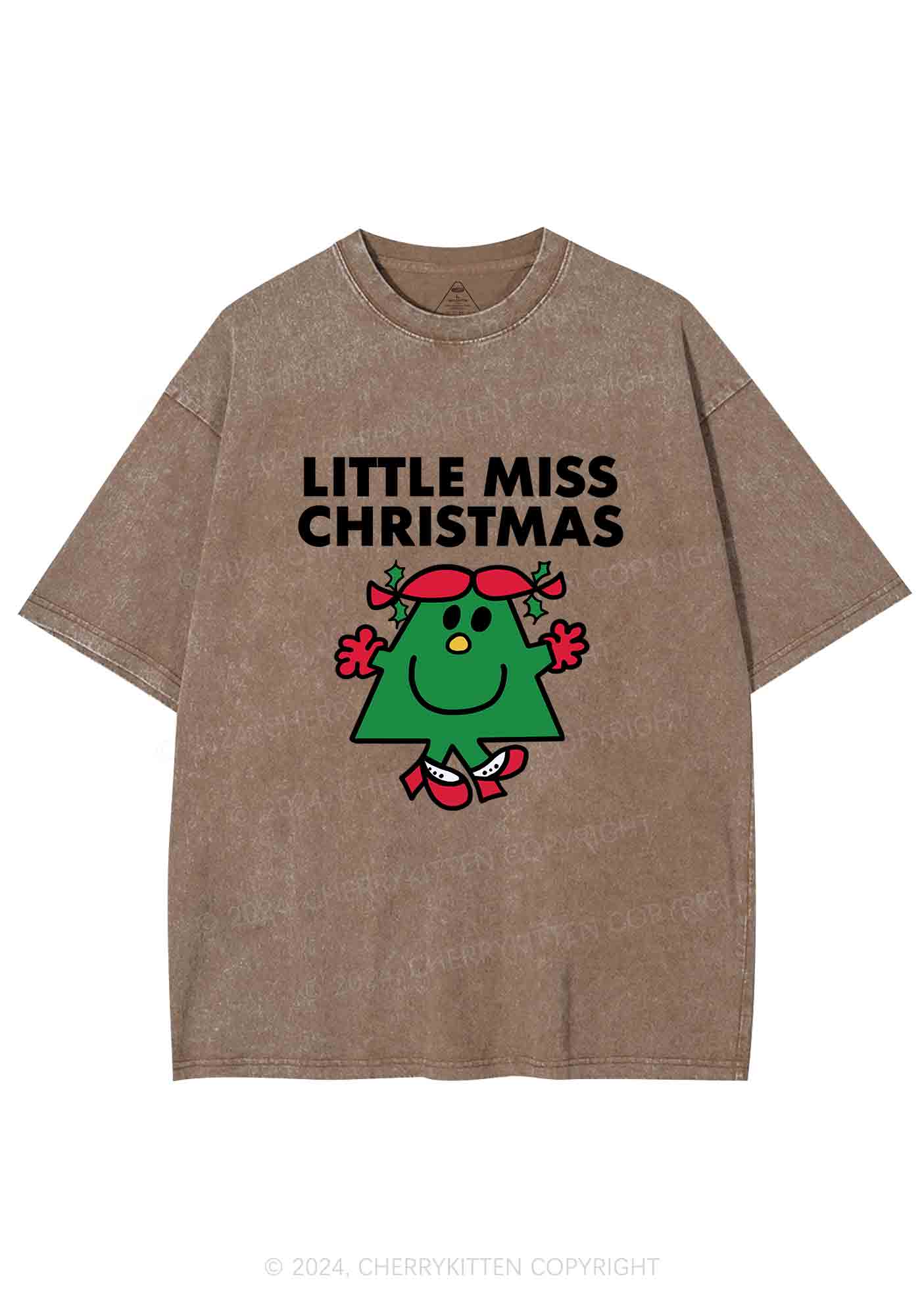 Christmas Little Miss Y2K Washed Tee Cherrykitten