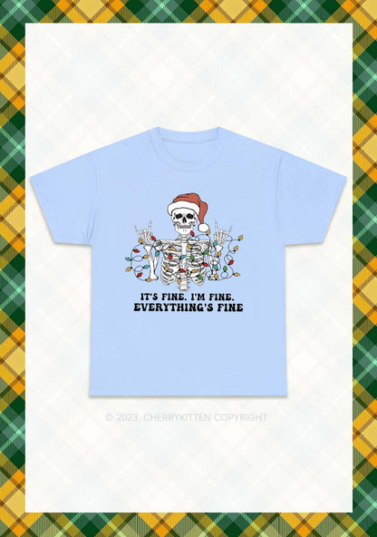 Everything's Fine Christmas Chunky Shirt Cherrykitten