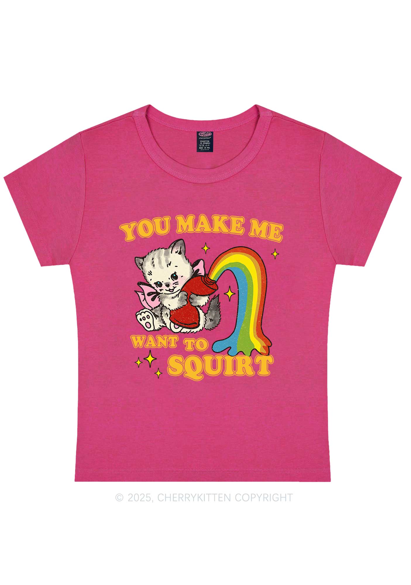 You Make Me Squirt Y2K Baby Tee Cherrykitten