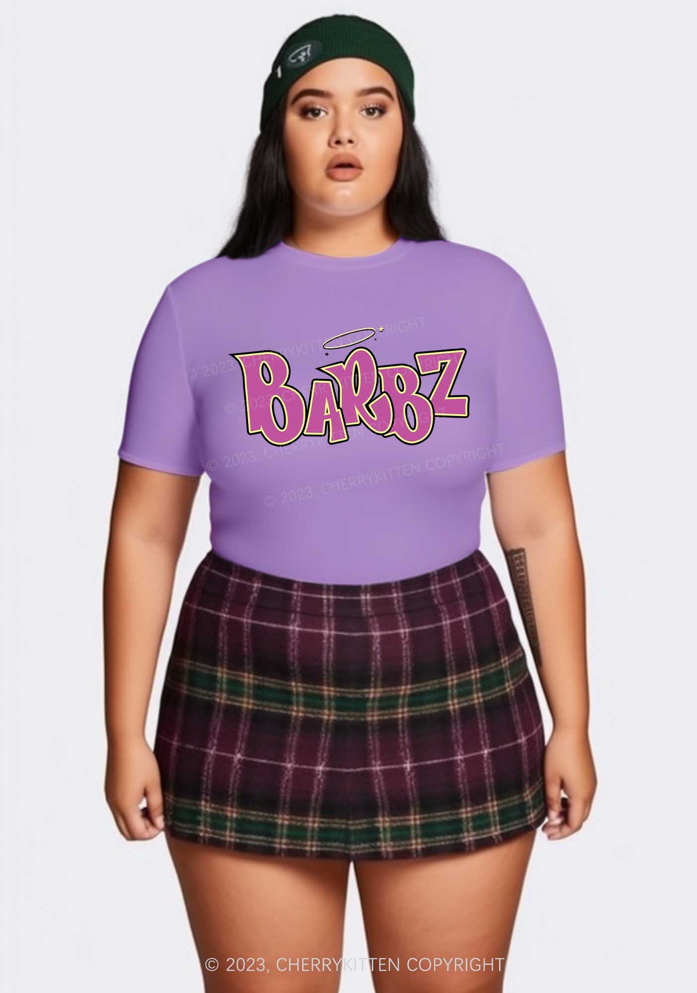 Curvy Barbz Y2K Baby Tee Cherrykitten