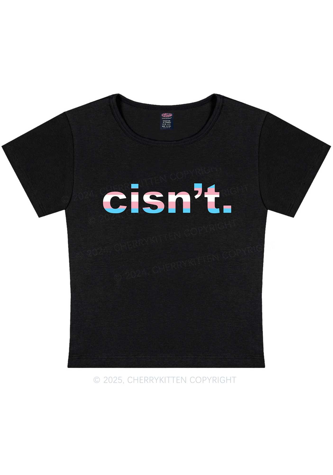 Cisn't Y2K Baby Tee Cherrykitten