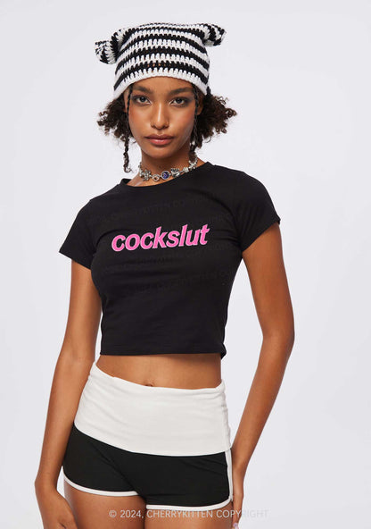 Cockslxt Y2K Baby Tee Cherrykitten