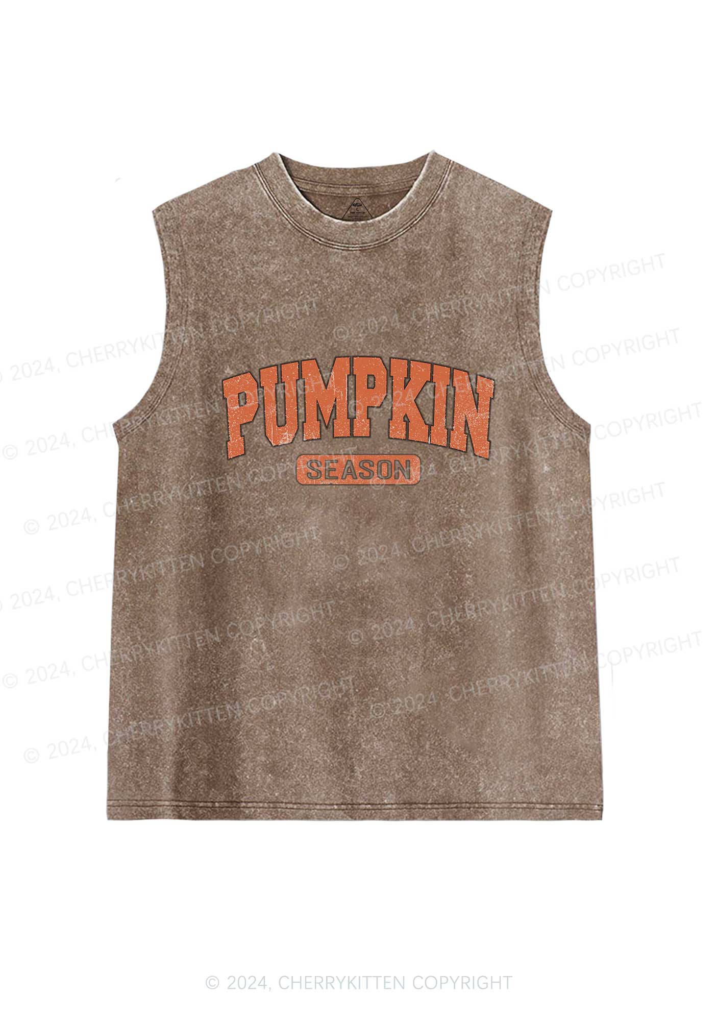 Halloween Pumpkin Season Y2K Washed Tank Cherrykitten