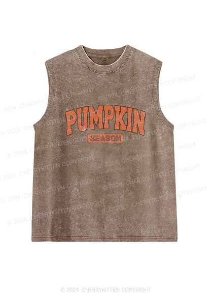 Halloween Pumpkin Season Y2K Washed Tank Cherrykitten