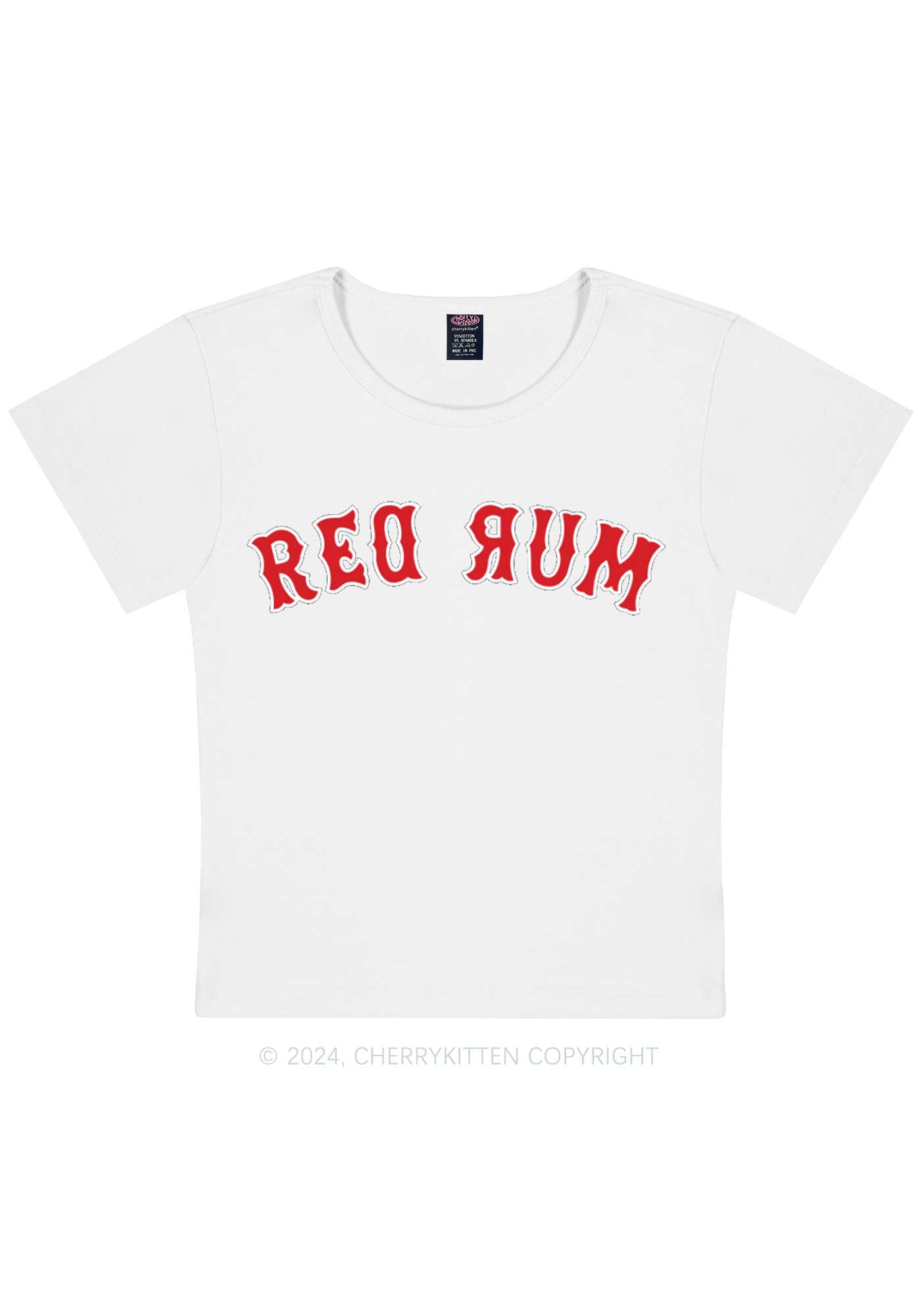 Halloween Red Rum Y2K Baby Tee Cherrykitten