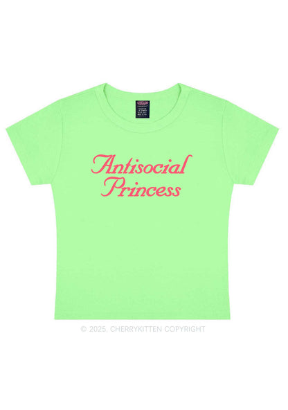 Antisocial Princess Y2K Baby Tee Cherrykitten