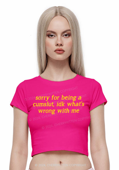 Sorry For Being Cxmslxt Y2K Baby Tee Cherrykitten