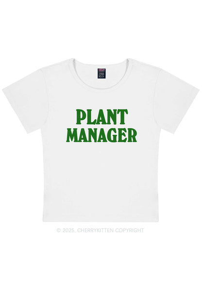 Plant Manager Y2K Baby Tee Cherrykitten