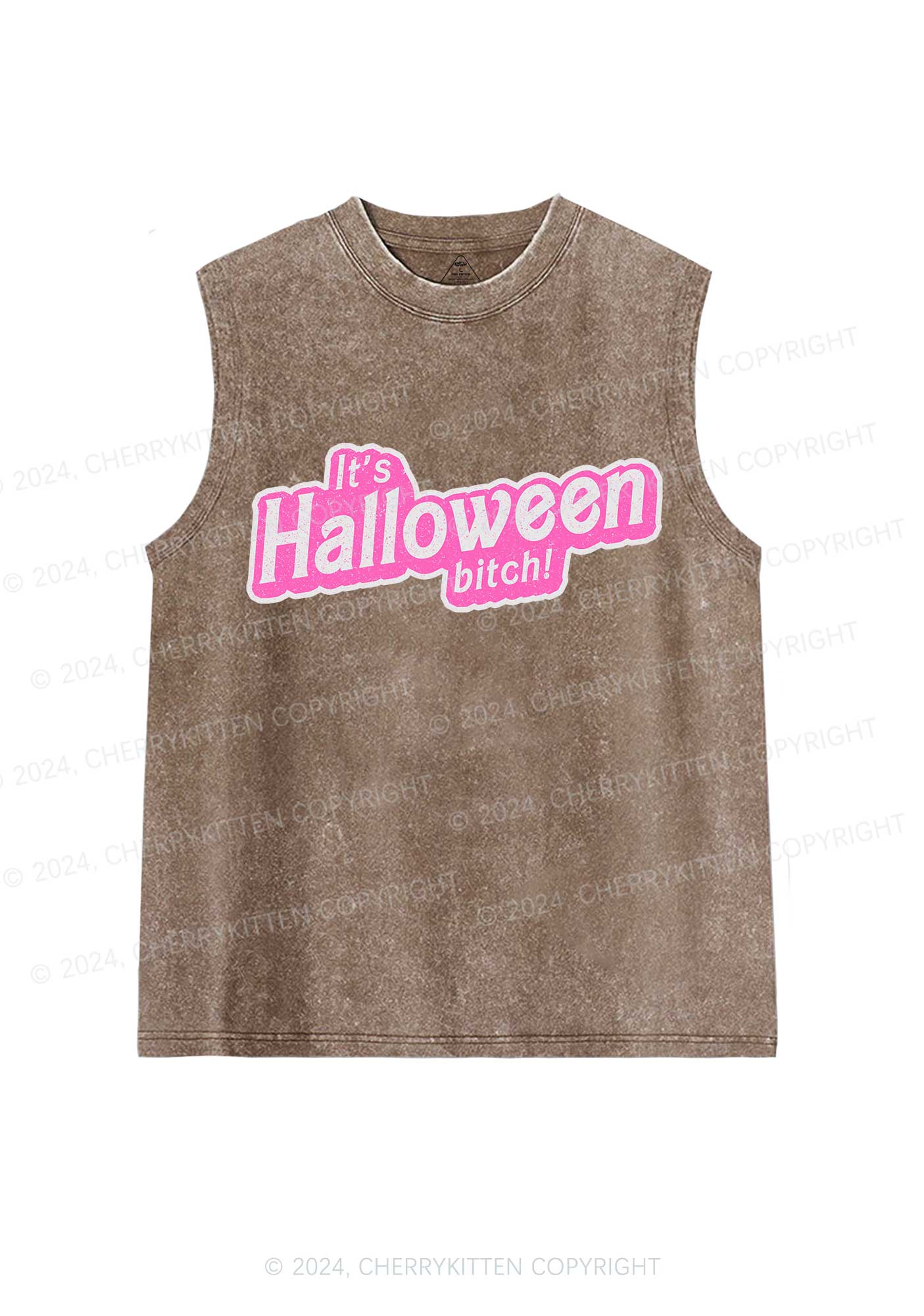 Its Halloween Bxxch Y2K Washed Tank Cherrykitten