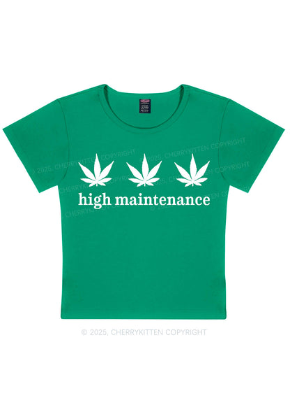 High Maintenance Y2K Baby Tee Cherrykitten