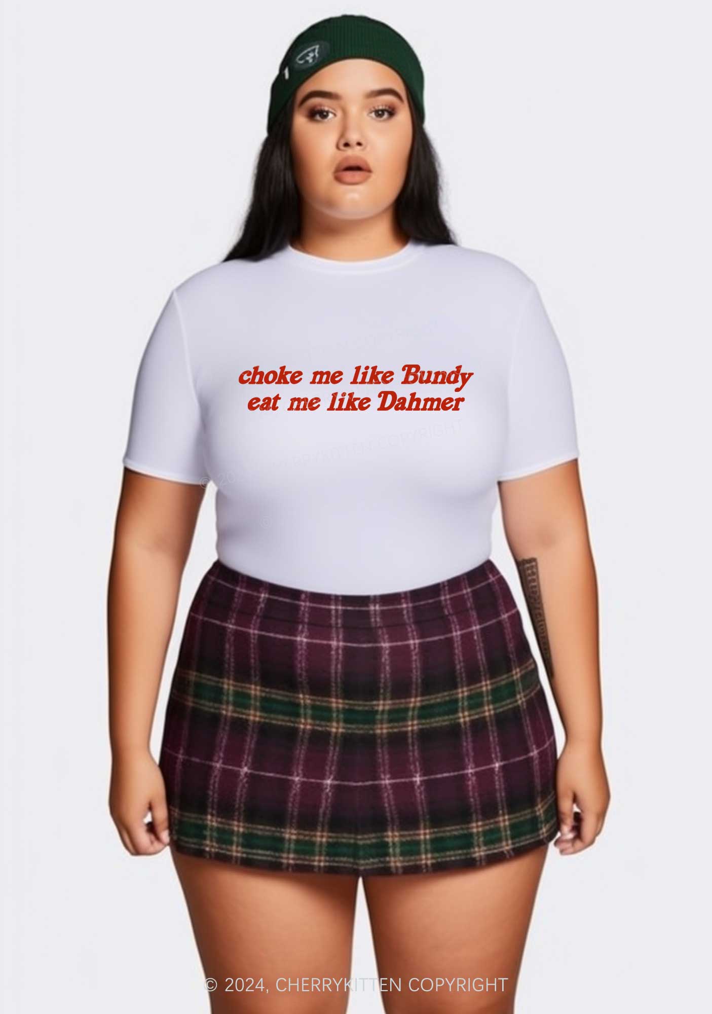 Curvy Choke Me Eat Me Y2K Baby Tee Cherrykitten