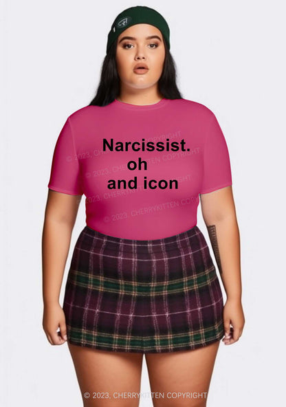 Curvy Narcissist Icon Y2K Baby Tee Cherrykitten