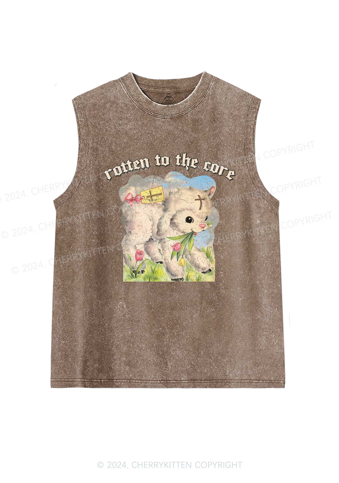 Rotten To The Core Y2K Washed Tank Cherrykitten