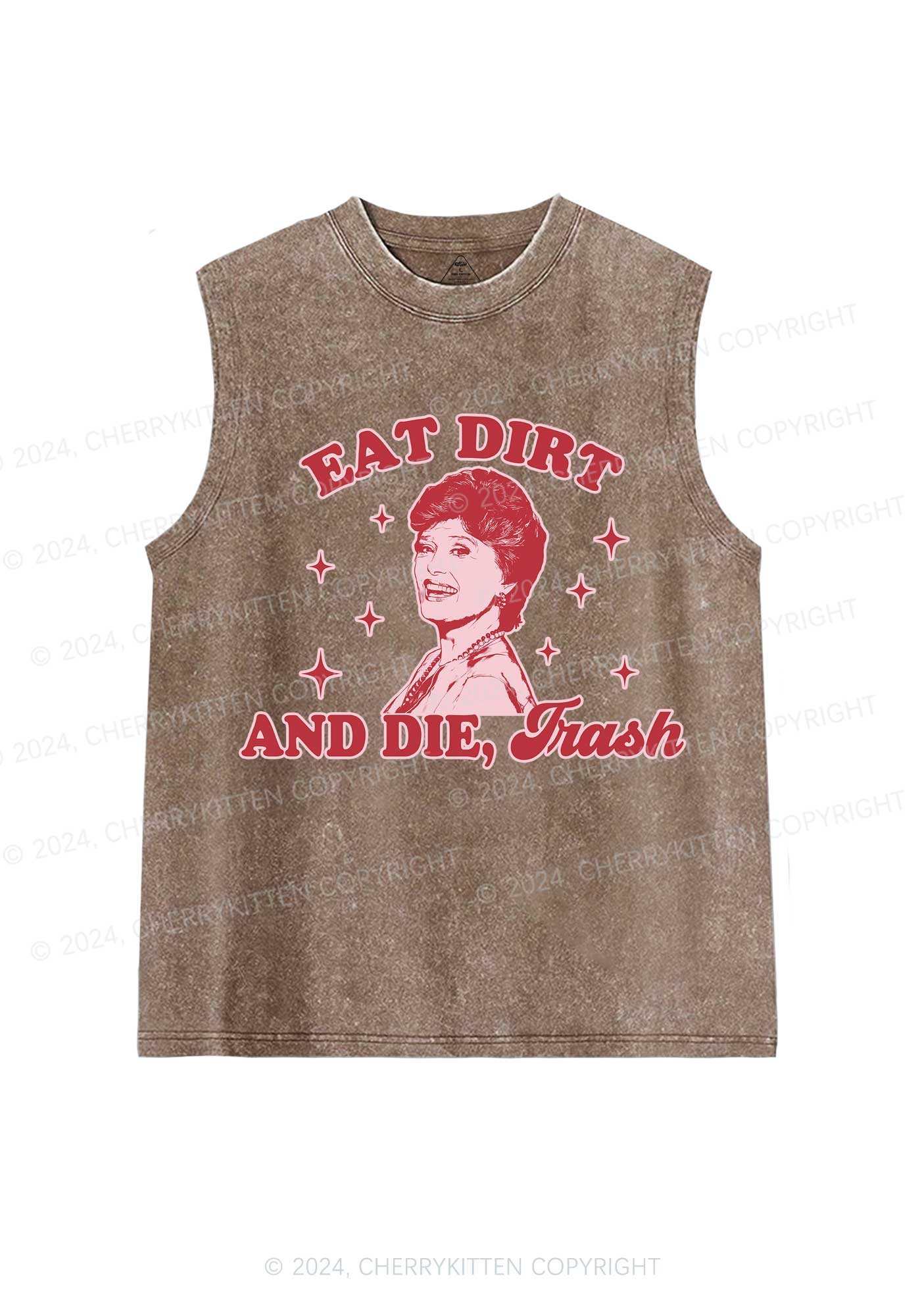 Eat Dirt And Die Y2K Washed Tank Cherrykitten