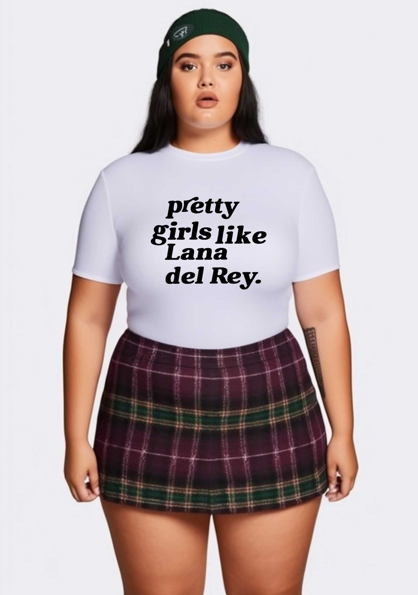 Curvy Pretty Girls Like LDR Y2K Baby Tee Cherrykitten