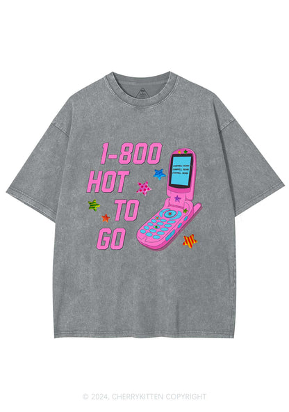 Hot To Go Phone Y2K Washed Tee Cherrykitten