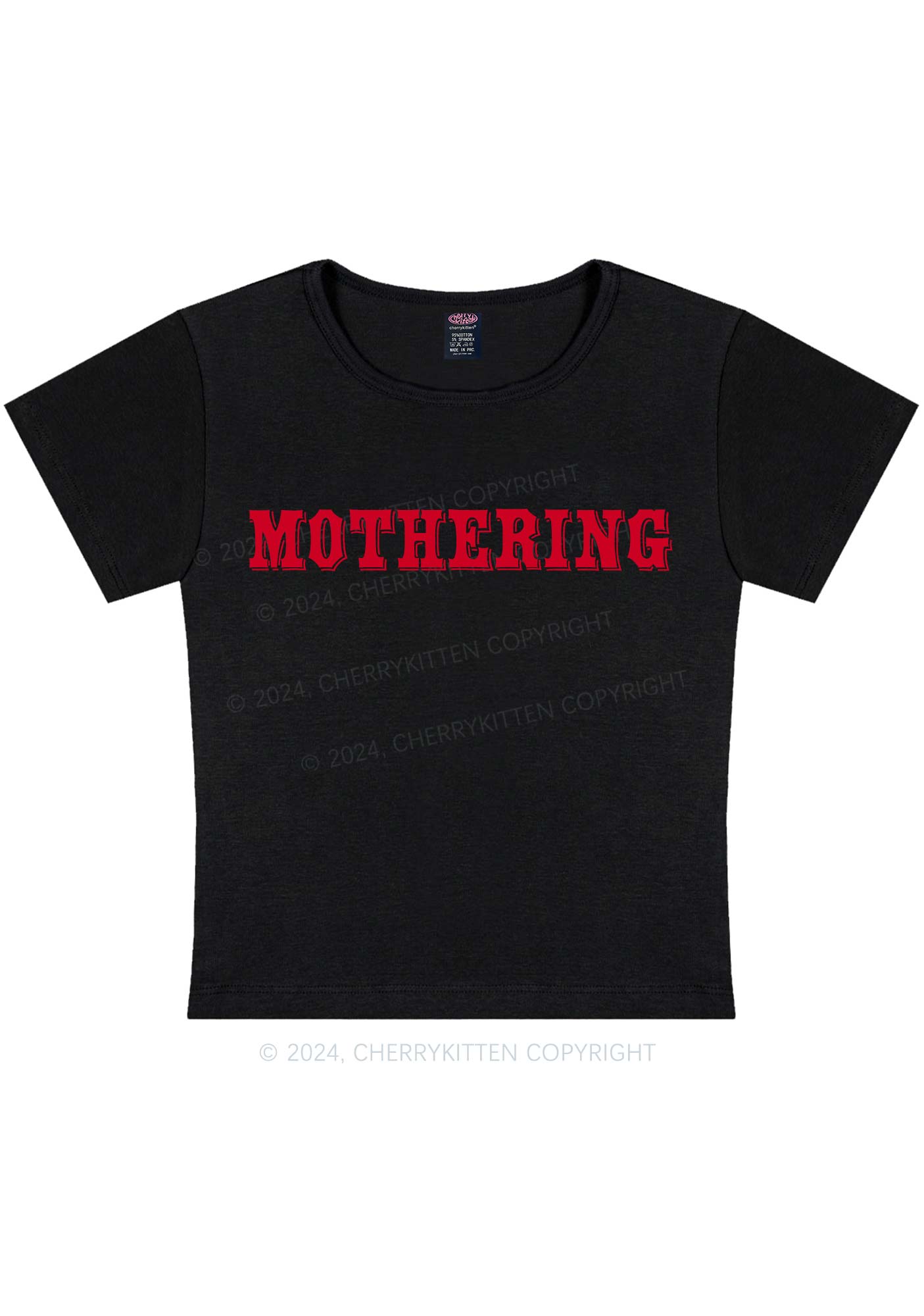 Mothering Y2K Baby Tee Cherrykitten